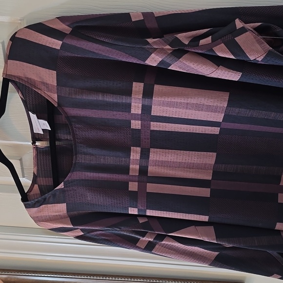 LIZ CLAIBORNE WOMENS CREWNECK PULLOVER PLUS SIZE PURPLE & BLACK TOP SIZE 3X - Picture 5 of 14